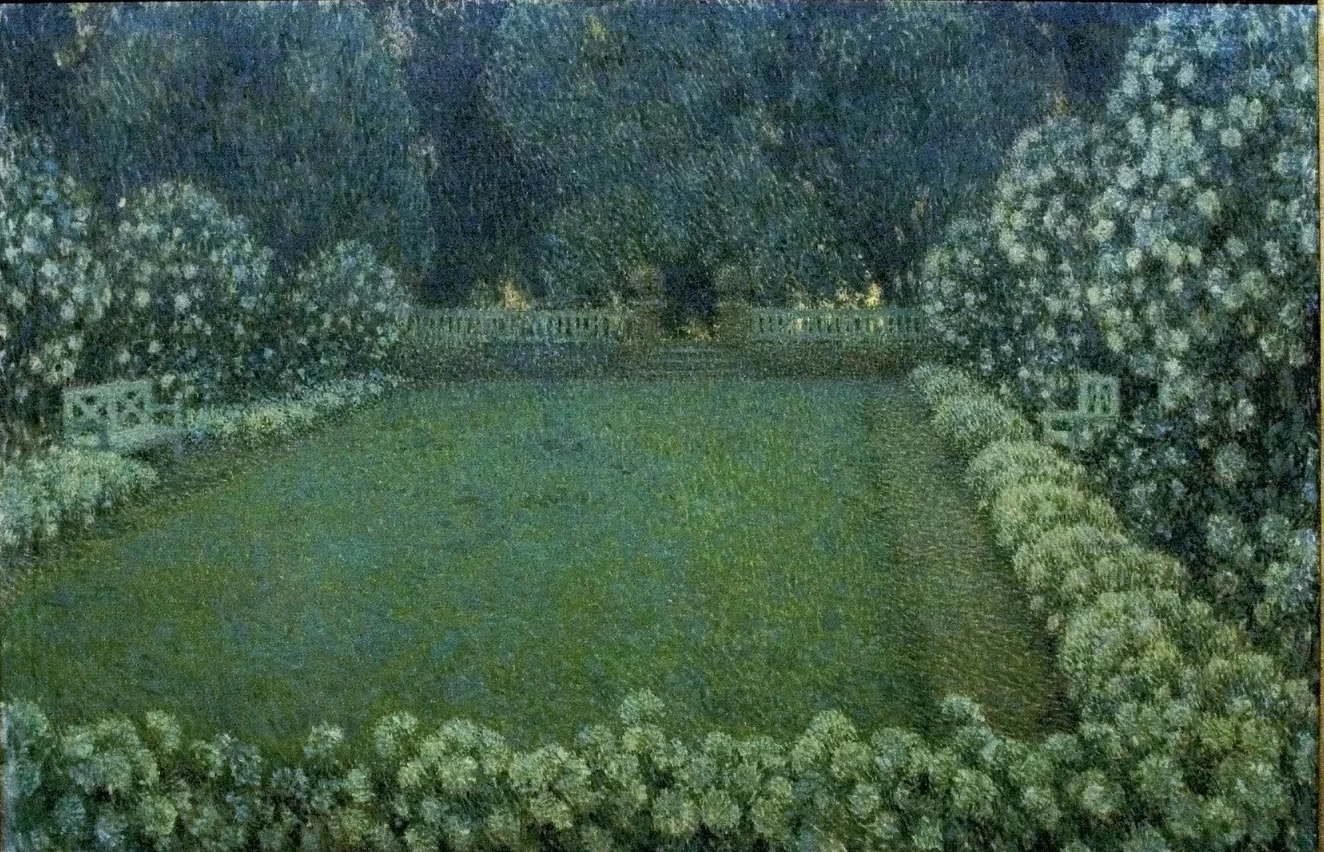 Henri Le Sidaner - Giardino bianco al tramonto, Musées Royaux des Beaux Arts de Belgique, Bruxelles